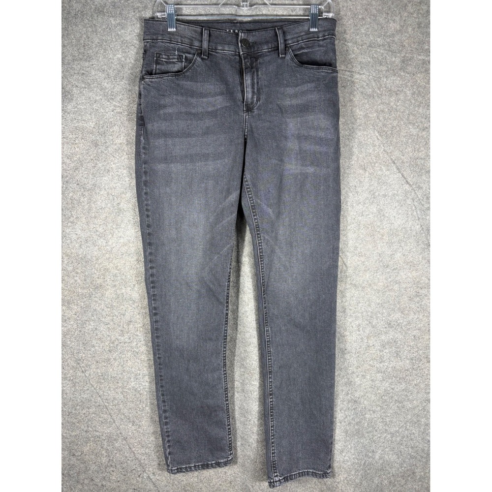 Mott & Bow Boyfriend Jeans Womens 28x30 Dark Gray Faded Denim SBOY_ALLE_22M0